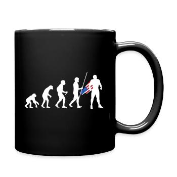 Évolution du super-héros américain USA Drapeau américain - Mug uni - noir - Droite