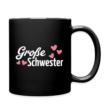 große Schwester - Full Colour Mug - black - Right