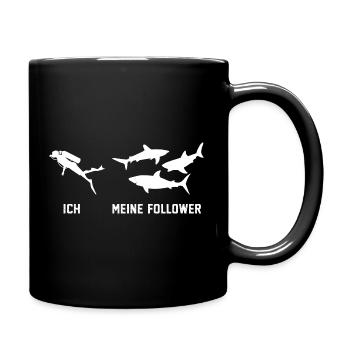 Ich und Meine Follower Tauchen Tauch Für Taucher  - Tasse einfarbig - Schwarz - Rechts
