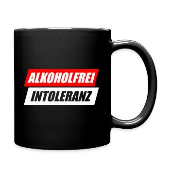 Alkoholfrei Intoleranz Biertrinker Bierliebhaber - Tasse einfarbig - Schwarz - Rechts