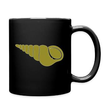 Spiral Snail Olive Motif - Full Colour Mug - black - Right