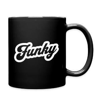 Emblème rétro Funky Script - Mug uni - noir - Droite