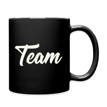 team - Tasse einfarbig - Schwarz - Rechts