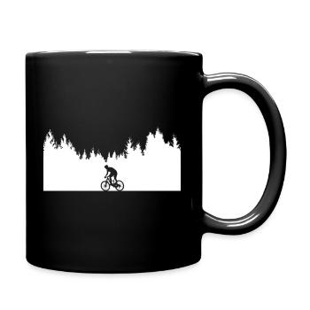 Bicycle _Mountainbike _Wald - Full Colour Mug - black - Right