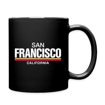 San Francisco California Retro - Full Colour Mug - black - Right