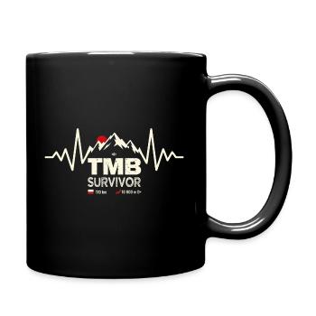 TMB Survivor Tour du Mont-Blanc Hiking Trek - Full Colour Mug - black - Right