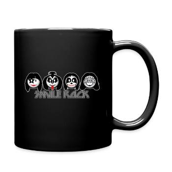 Kiss Smile Rock Icons dd dark - Full Colour Mug - black - Right