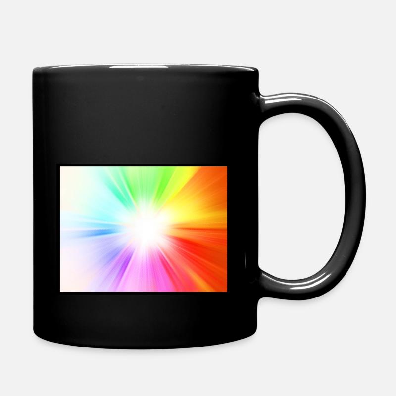 Rainbow points - Full Colour Mug - black