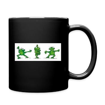 Sei kein Frosch - mach Tai Chi - Tasse einfarbig - Schwarz - Rechts