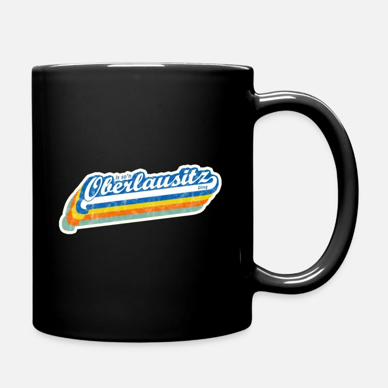 'Is so' Oberlausitz Ding 'design rétro - Mug uni - noir