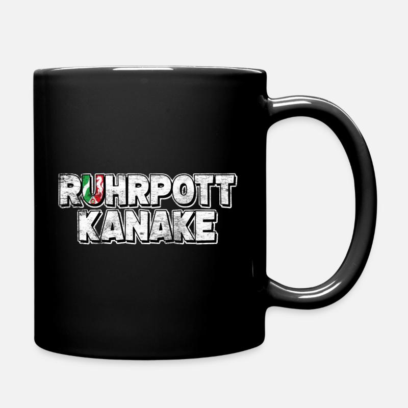 Ruhrpott Kanake NRW - Tasse einfarbig - Schwarz