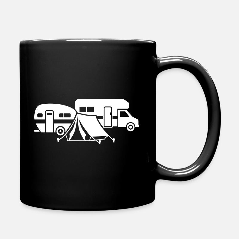 Camping - Tasse einfarbig - Schwarz