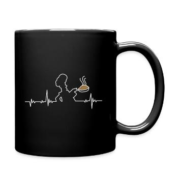 Cuisson du rythme cardiaque - Mug uni - noir - Droite