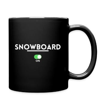 Snowboard. Snowboardgeschenk - Tasse einfarbig - Schwarz - Rechts
