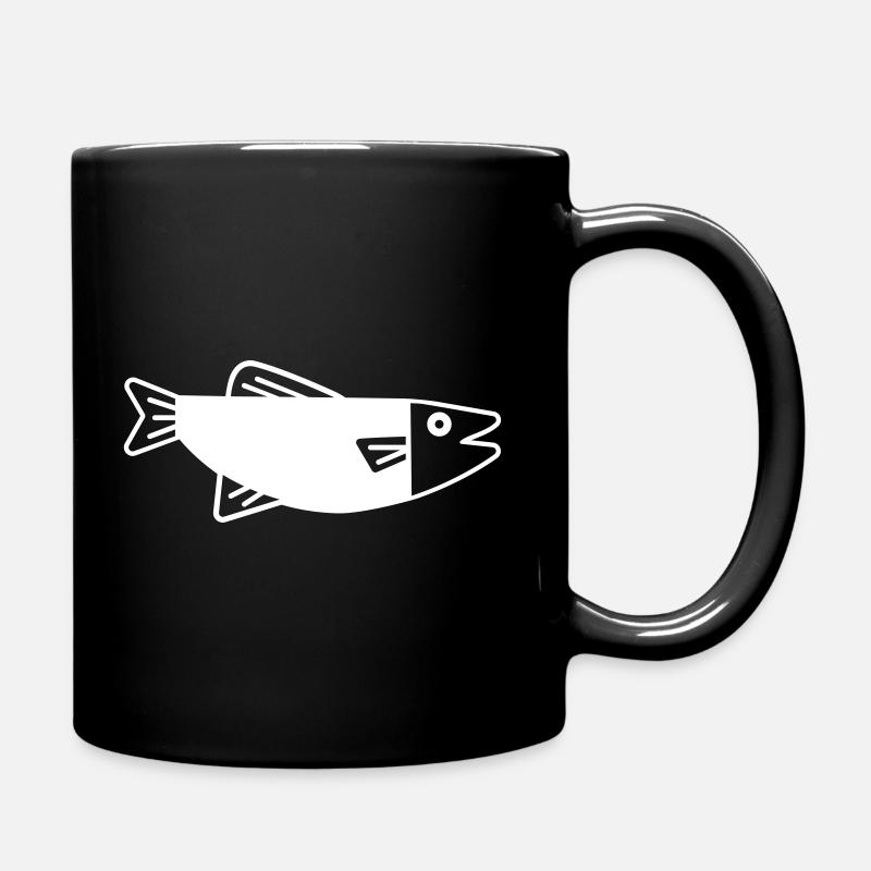 Fisch - Tasse einfarbig - Schwarz