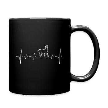 Alpaca Heartbeat - Full Colour Mug - black - Right