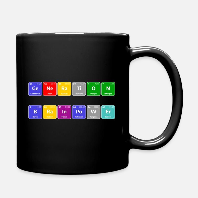 Generation Brainpower - Tasse einfarbig - Schwarz