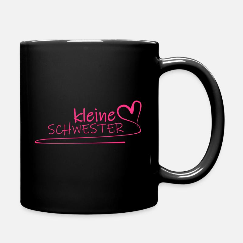 Kleine Schwester - Tasse einfarbig - Schwarz