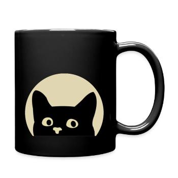 Chat Cat - Mug uni - noir - Droite