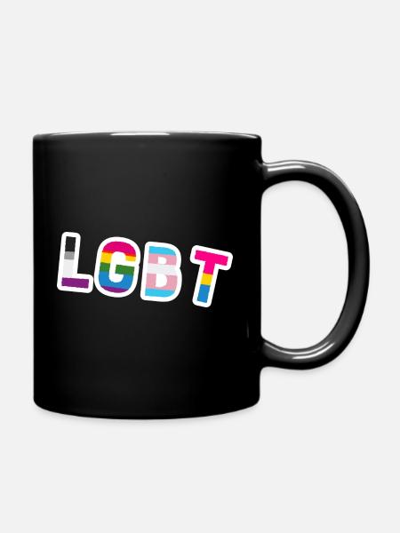 LGBTQ Logo Pride Gleichberechtigung lgbtq+ - Tasse einfarbig - Schwarz