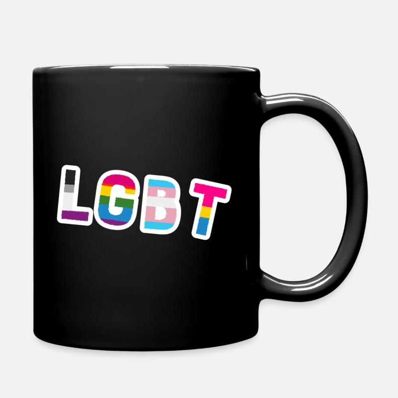 LGBTQ Logo Pride Gleichberechtigung lgbtq+ - Tasse einfarbig - Schwarz