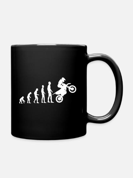 motocross evolution - Tasse einfarbig - Schwarz