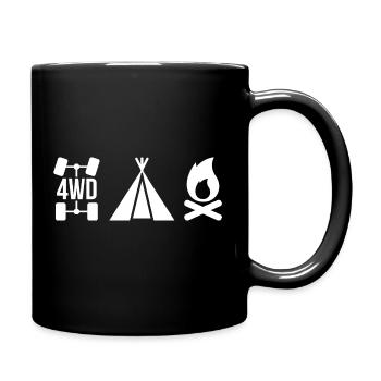 4x4 offroad véhicule cadeau - Mug uni - noir - Droite