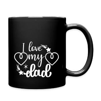 J’aime mon père - Mug uni - noir - Droite