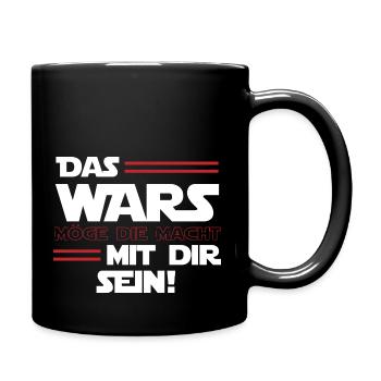 Das wars Möge die Macht mit dir Sein - Tasse einfarbig - Schwarz - Rechts