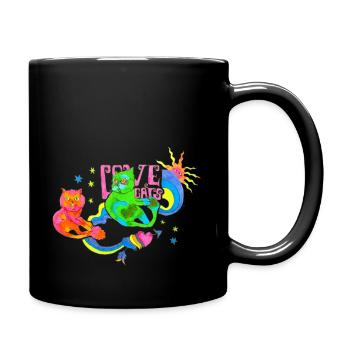 Lovecats by Cecile Quiltu - Full Colour Mug - black - Right