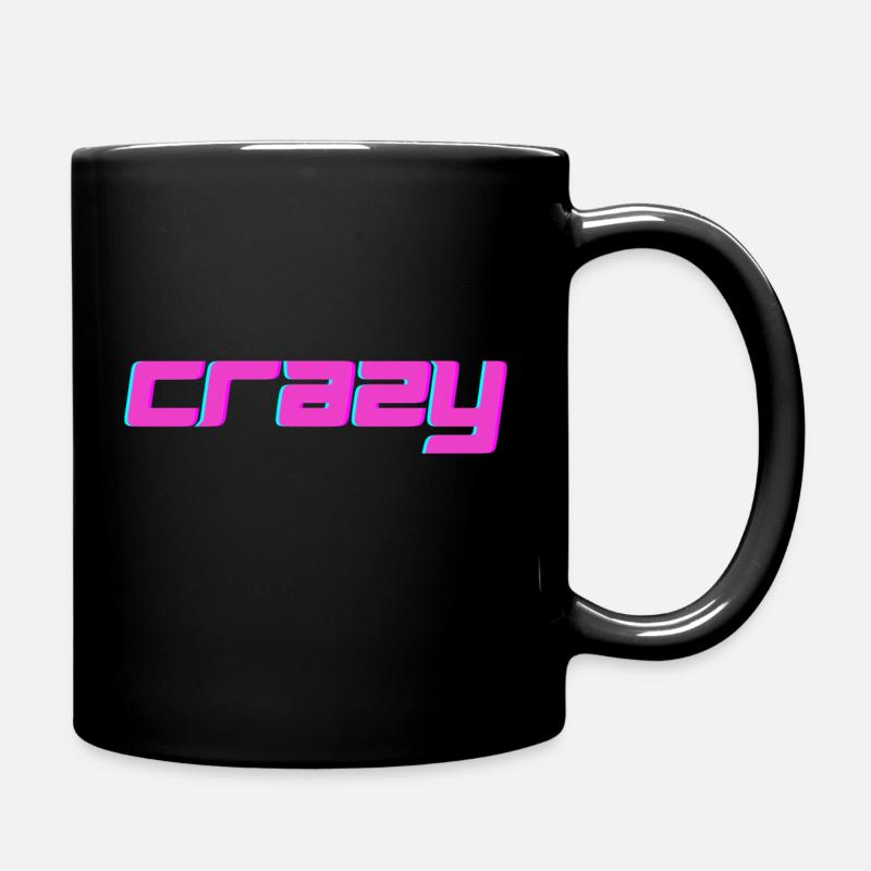 crazy - word - Full Colour Mug - black