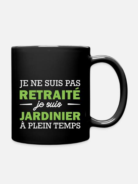 pas retraité mais jardinier - Mug uni - noir