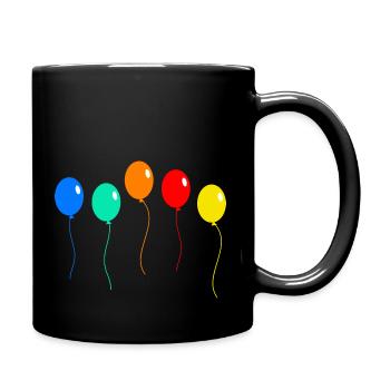 Birthday Party Balloons - Full Colour Mug - black - Right