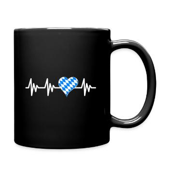 Bavière Heartbeat - Mug uni - noir - Droite