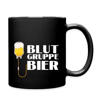Bier JGA Saufen Trinken Party Feiern Spruch Lustig - Tasse einfarbig - Schwarz - Rechts