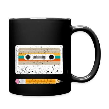 Gift Retro Vintage Old Tape - Full Colour Mug - black - Right