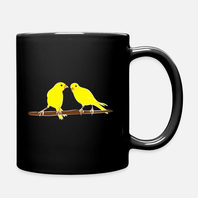Kanarienvögel - Tasse einfarbig - Schwarz