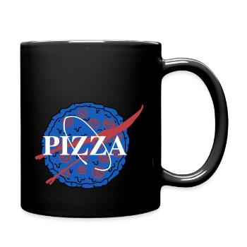 pizza - Tasse einfarbig - Schwarz - Rechts