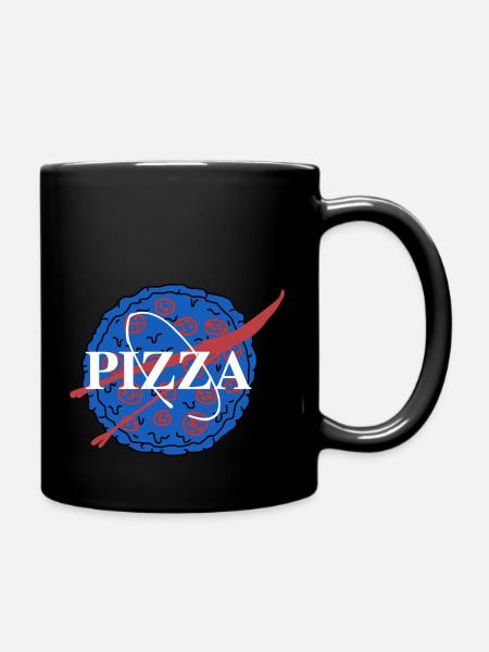 pizza - Tasse einfarbig - Schwarz