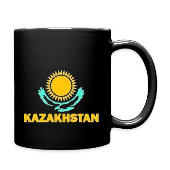 009 Kazakhstan Kasachstan Adler UDSSR - Tasse einfarbig - Schwarz - Rechts