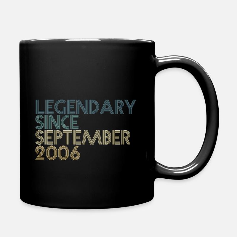 15. Geburtstag 15 Jahre September 2006 - Tasse einfarbig - Schwarz