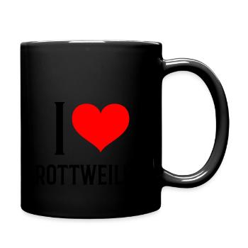 i heart rottweiler - I love my rottweiler - Full Colour Mug - black - Right