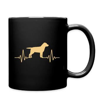 Labrador Retriever Chien Pet Lab Puppy Heartbeat - Mug uni - noir - Droite