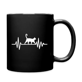 Heartbeat Cat HeartBeat - Full Colour Mug - black - Right