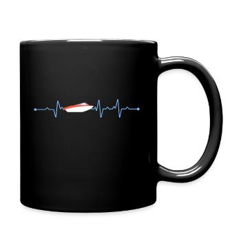 Motorboat Heartbeat Captain - Full Colour Mug - black - Right