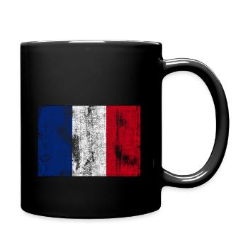 Drapeau Français Vintage Flag Homeland Paris - Mug uni - noir - Droite