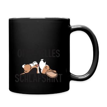 Offizielles Schlafshirt Beagle Langschläfer - Tasse einfarbig - Schwarz - Rechts