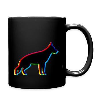 CMYK German Shepherd - Full Colour Mug - black - Right