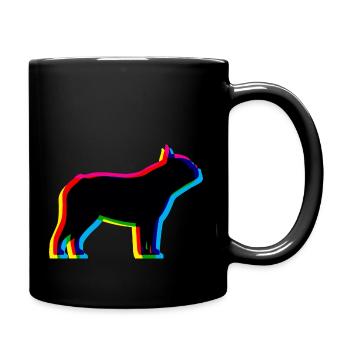 CMYK French Bulldog - Full Colour Mug - black - Right