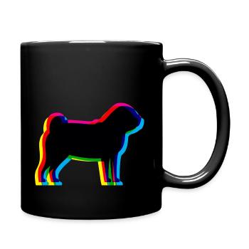 CMYK Pug - Full Colour Mug - black - Right